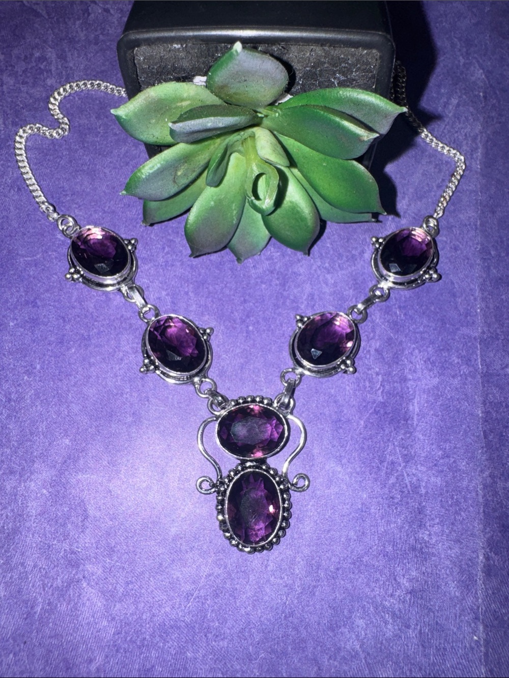 Silver Amethyst Necklace